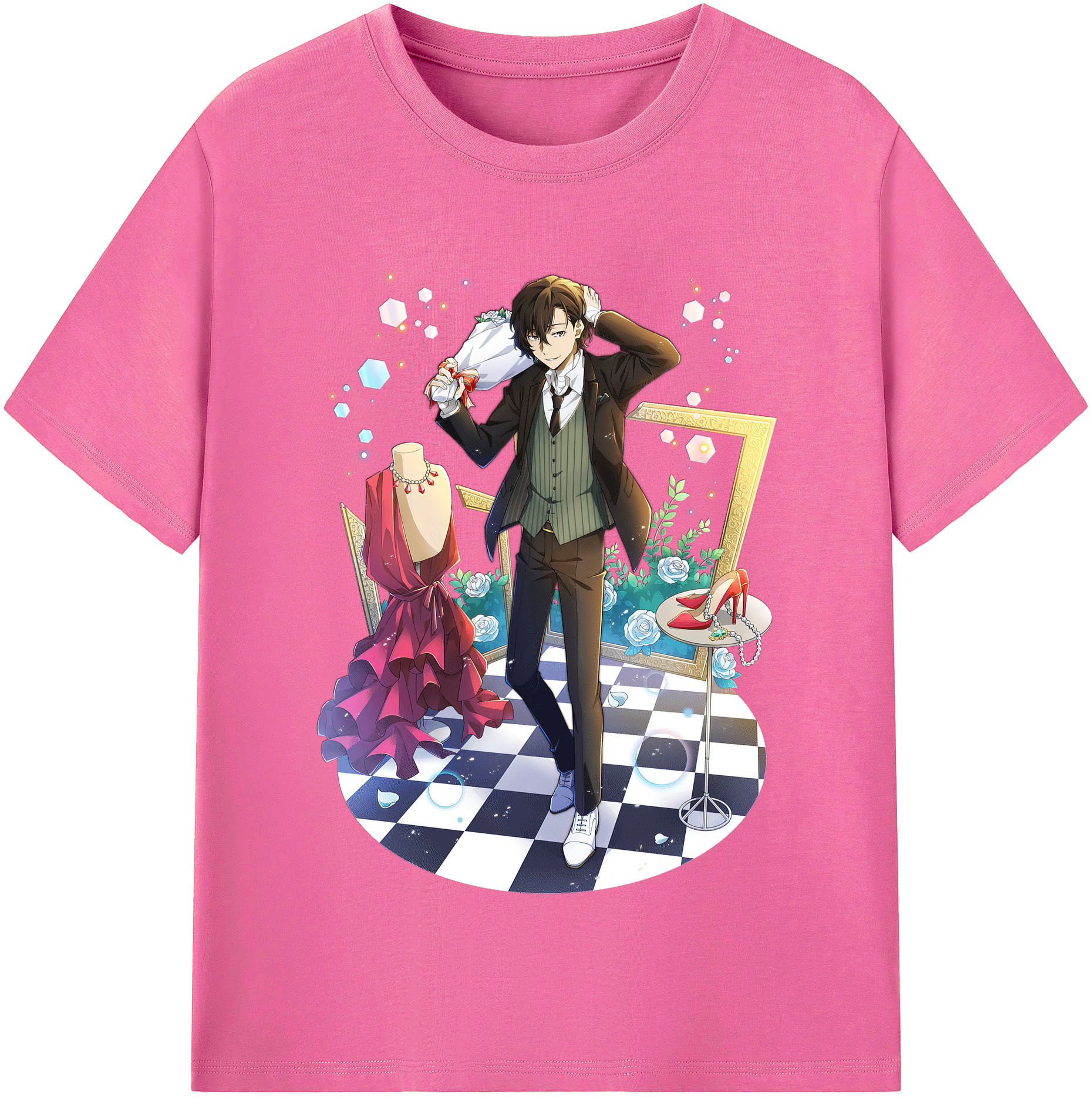 （画像用） 文豪ストレイドッグス Bungo Stray Dogs レディースカジュアルプリントTシャツ（綿100％）